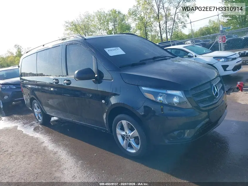 2017 Mercedes-Benz Metris VIN: WDAPG2EE7H3310914 Lot: 45029137