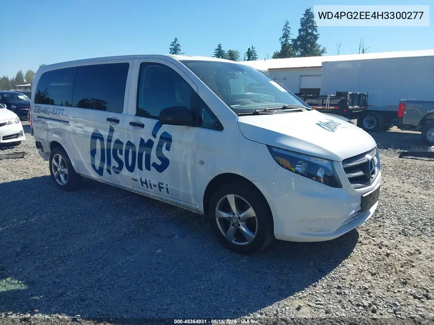 2017 Mercedes-Benz Metris VIN: WD4PG2EE4H3300277 Lot: 45364931