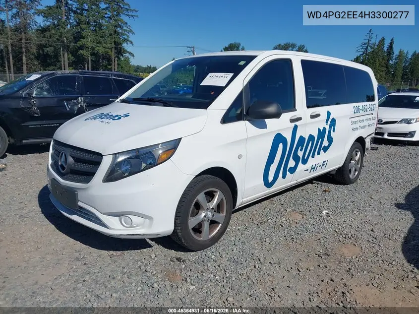 2017 Mercedes-Benz Metris VIN: WD4PG2EE4H3300277 Lot: 45364931