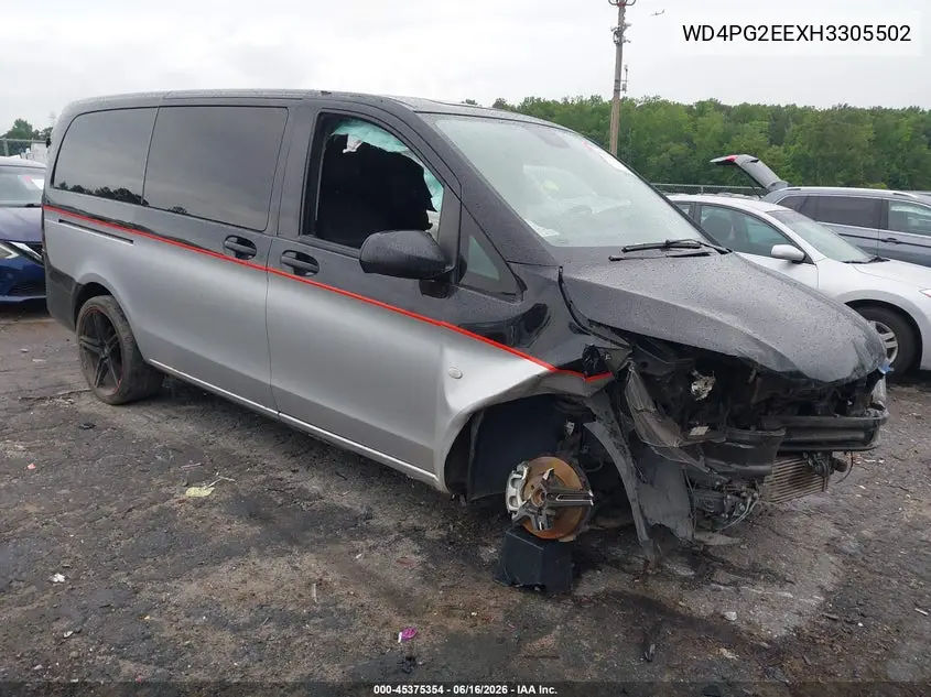 2017 Mercedes-Benz Metris VIN: WD4PG2EEXH3305502 Lot: 45375354