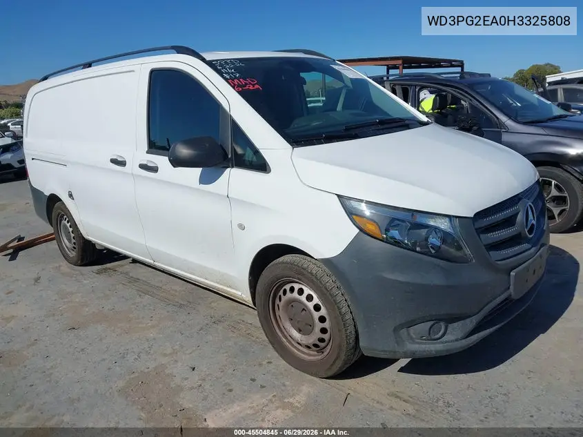 2017 Mercedes-Benz Metris VIN: WD3PG2EA0H3325808 Lot: 45504845