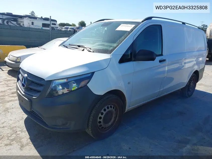 2017 Mercedes-Benz Metris VIN: WD3PG2EA0H3325808 Lot: 45504845