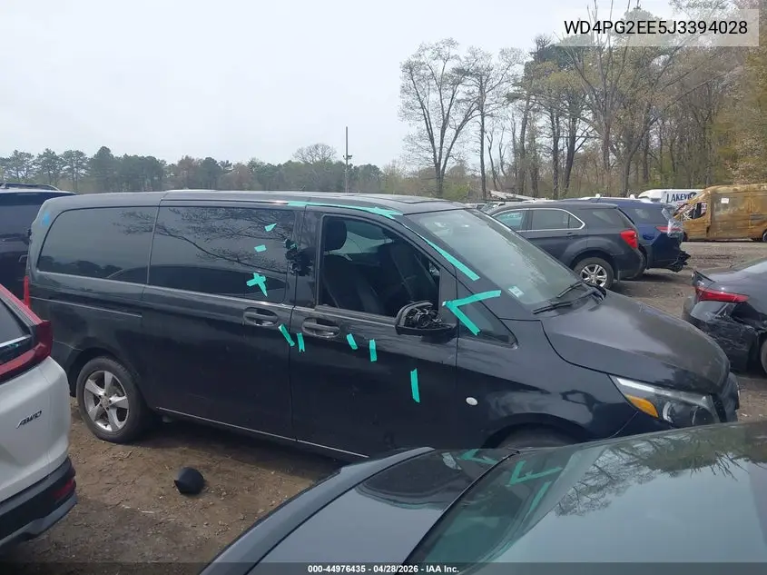 2018 Mercedes-Benz Metris VIN: WD4PG2EE5J3394028 Lot: 44976435