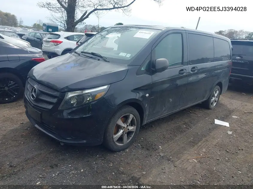 2018 Mercedes-Benz Metris VIN: WD4PG2EE5J3394028 Lot: 44976435