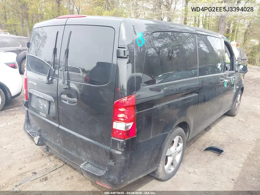 2018 Mercedes-Benz Metris VIN: WD4PG2EE5J3394028 Lot: 44976435