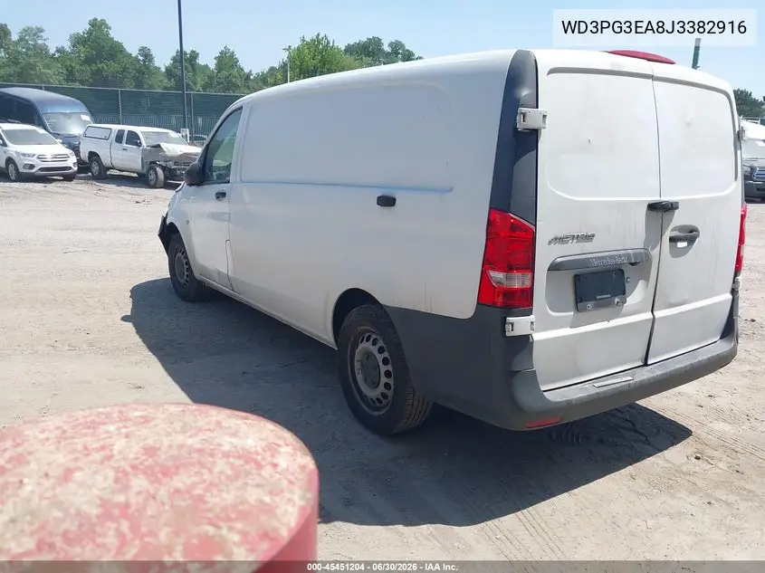 2018 Mercedes-Benz Metris VIN: WD3PG3EA8J3382916 Lot: 45451204