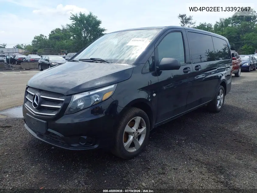 2018 Mercedes-Benz Metris VIN: WD4PG2EE1J3392647 Lot: 45593938