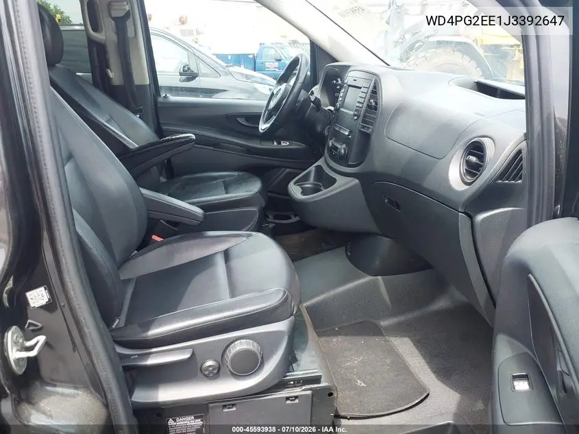 2018 Mercedes-Benz Metris VIN: WD4PG2EE1J3392647 Lot: 45593938