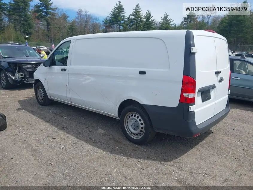 2019 Mercedes-Benz Metris VIN: WD3PG3EA1K3594879 Lot: 45074740