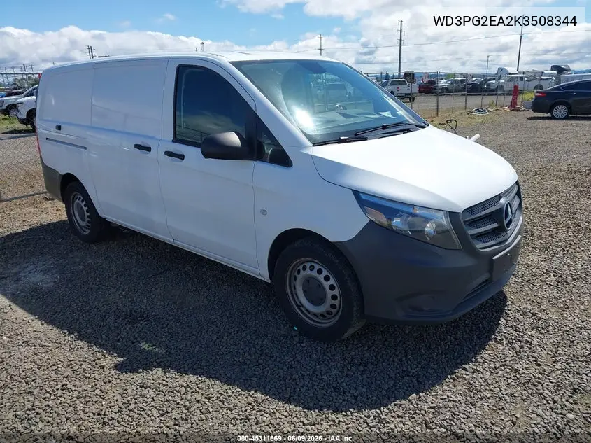 2019 Mercedes-Benz Metris VIN: WD3PG2EA2K3508344 Lot: 45311669