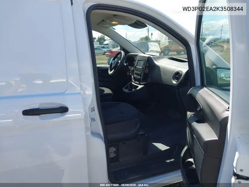 2019 Mercedes-Benz Metris VIN: WD3PG2EA2K3508344 Lot: 45311669