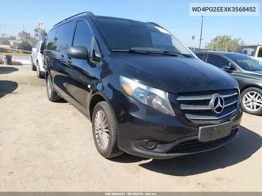 2019 Mercedes-Benz Metris VIN: WD4PG2EEXK3568452 Lot: 45438423