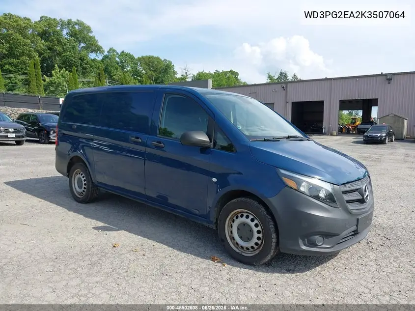 2019 Mercedes-Benz Metris VIN: WD3PG2EA2K3507064 Lot: 45502608