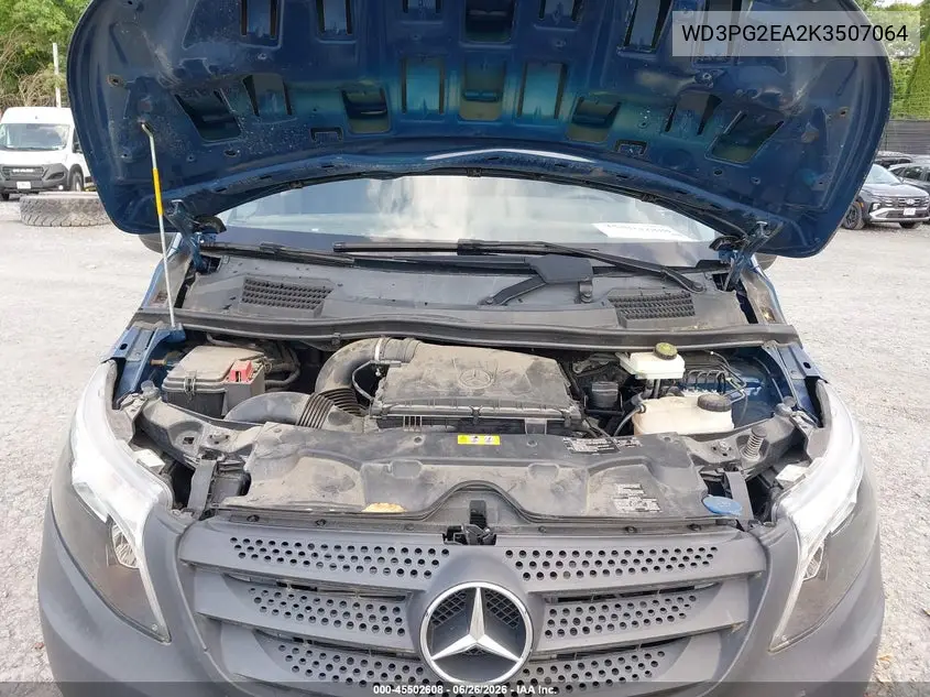 2019 Mercedes-Benz Metris VIN: WD3PG2EA2K3507064 Lot: 45502608