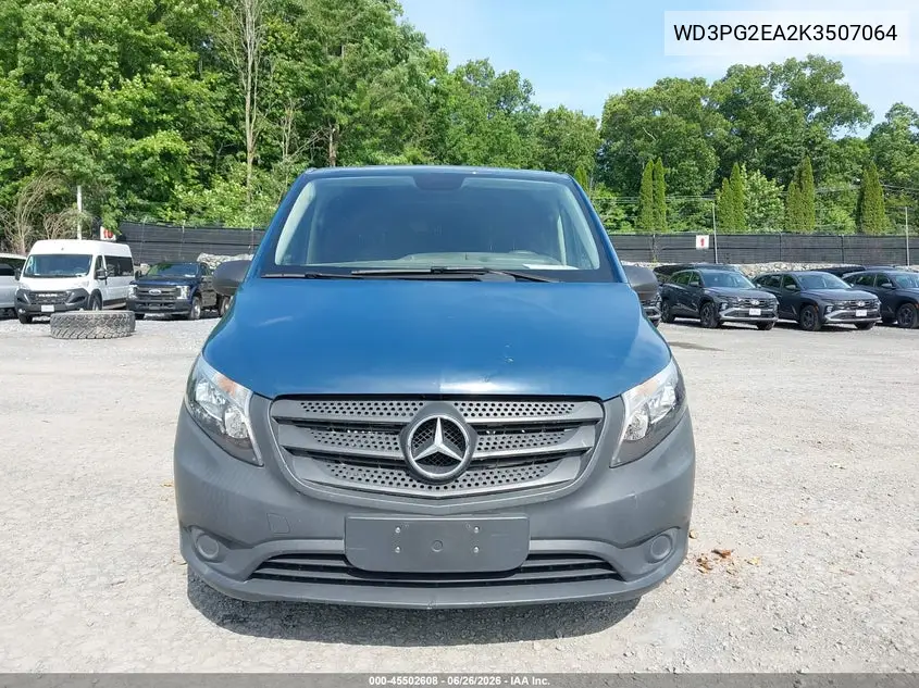 2019 Mercedes-Benz Metris VIN: WD3PG2EA2K3507064 Lot: 45502608