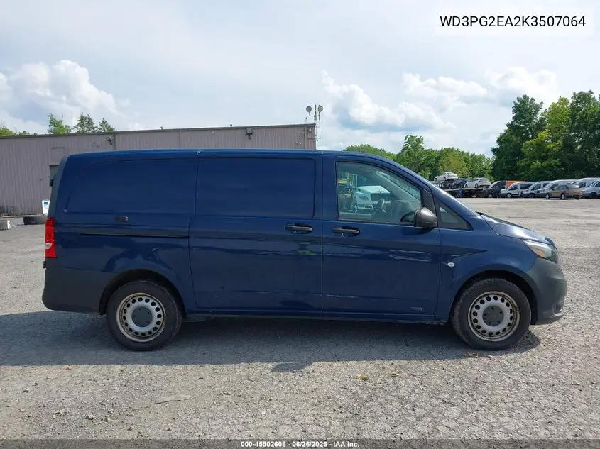 2019 Mercedes-Benz Metris VIN: WD3PG2EA2K3507064 Lot: 45502608