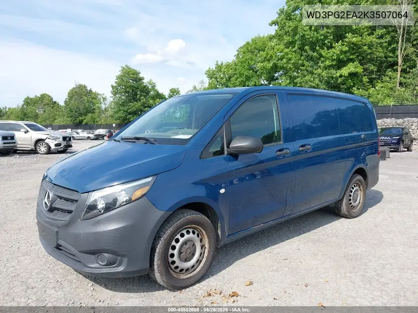 2019 Mercedes-Benz Metris VIN: WD3PG2EA2K3507064 Lot: 45502608