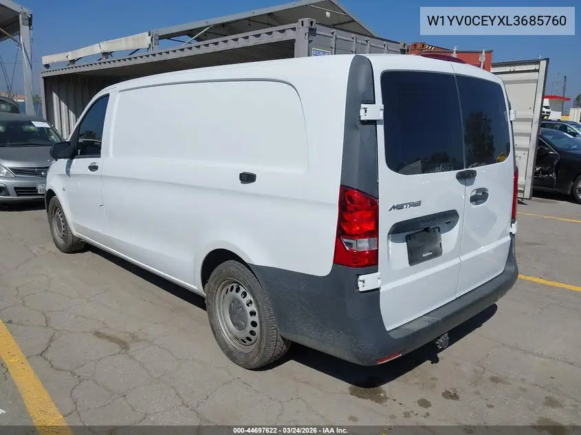 2020 Mercedes-Benz Metris VIN: W1YV0CEYXL3685760 Lot: 44697622