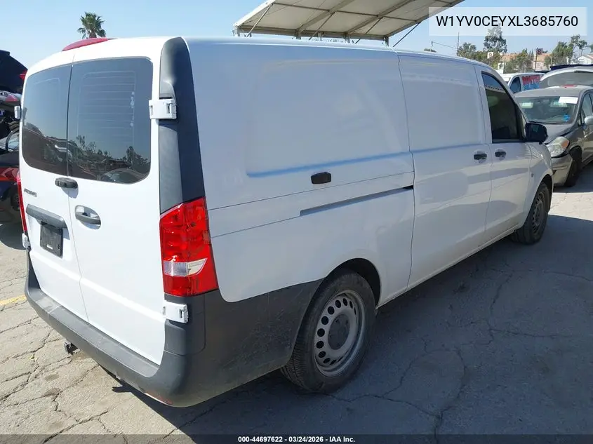 2020 Mercedes-Benz Metris VIN: W1YV0CEYXL3685760 Lot: 44697622