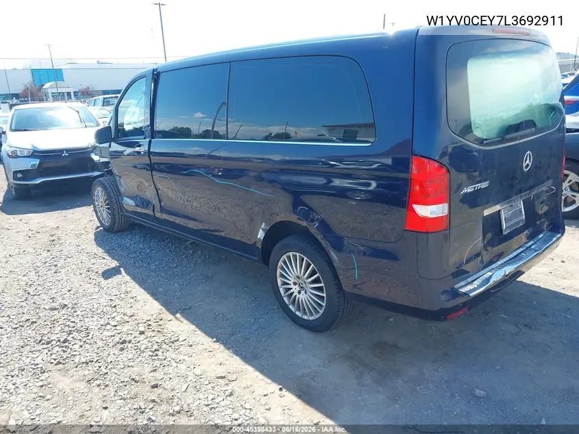2020 Mercedes-Benz Metris VIN: W1YV0CEY7L3692911 Lot: 45398433