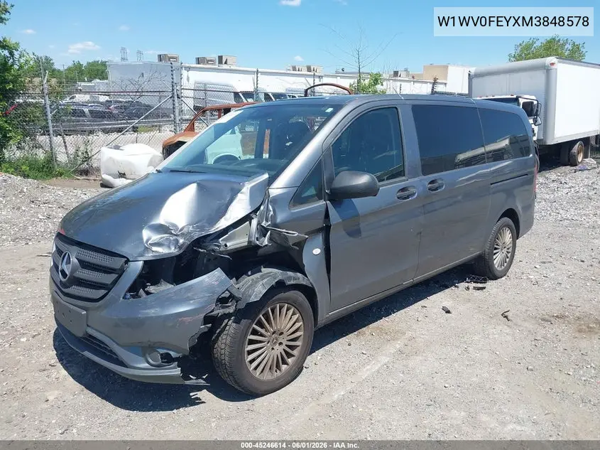 2021 Mercedes-Benz Metris VIN: W1WV0FEYXM3848578 Lot: 45246614
