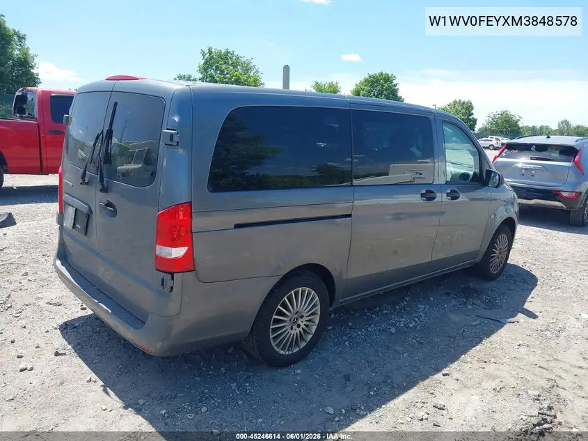 2021 Mercedes-Benz Metris VIN: W1WV0FEYXM3848578 Lot: 45246614