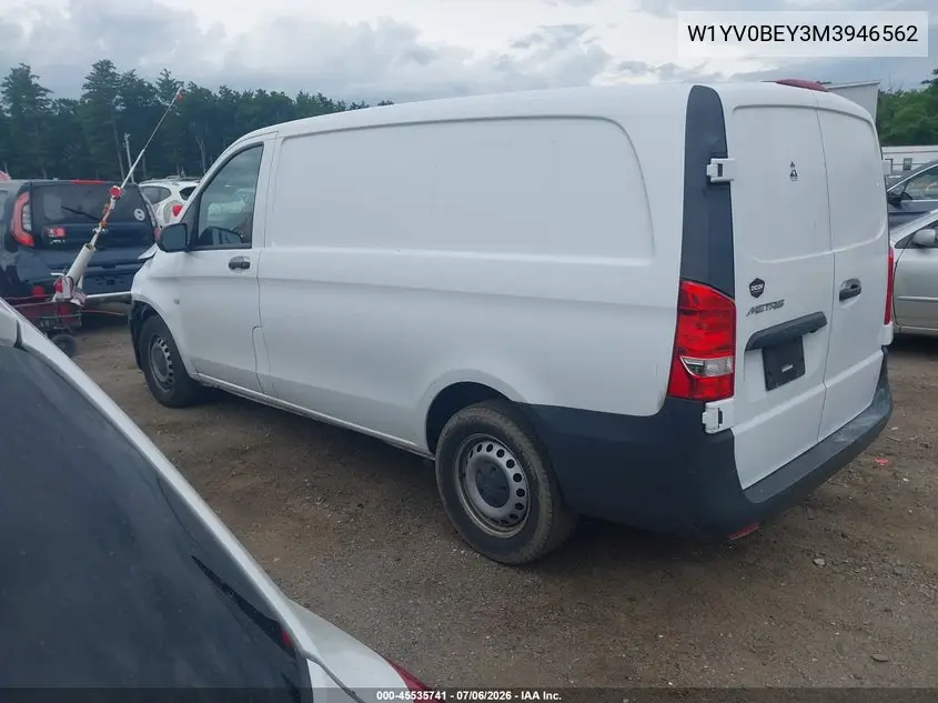 2021 Mercedes-Benz Metris VIN: W1YV0BEY3M3946562 Lot: 45535741