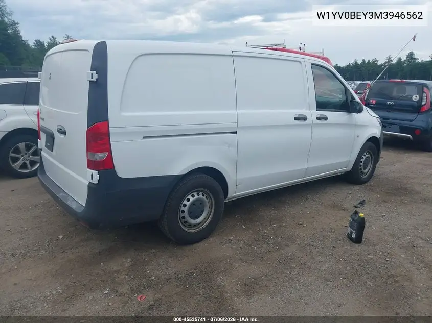 2021 Mercedes-Benz Metris VIN: W1YV0BEY3M3946562 Lot: 45535741