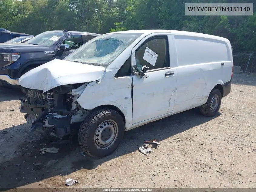 2022 Mercedes-Benz Metris VIN: W1YV0BEY7N4151140 Lot: 45075626