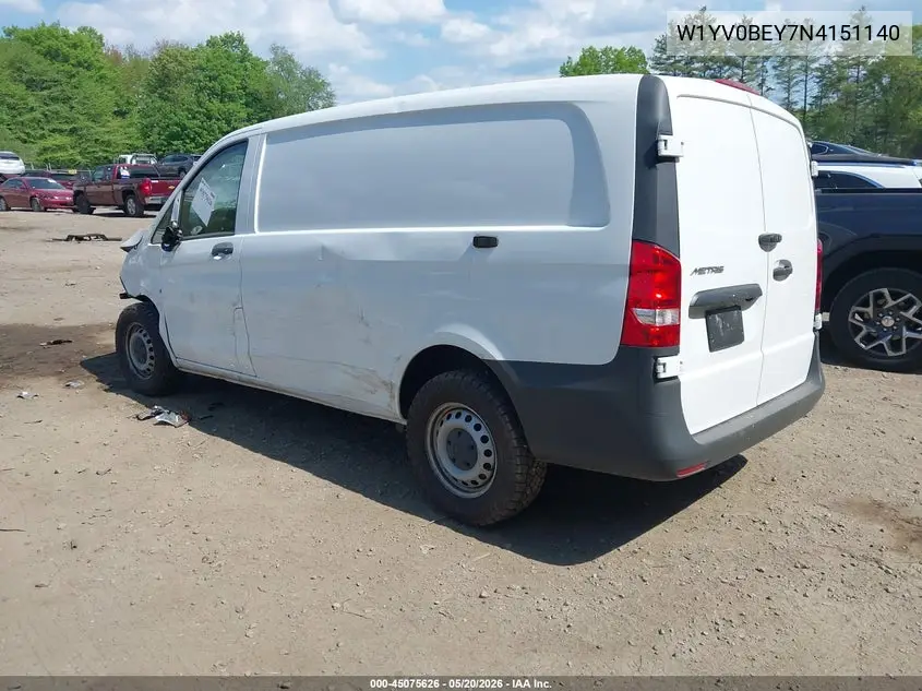 2022 Mercedes-Benz Metris VIN: W1YV0BEY7N4151140 Lot: 45075626