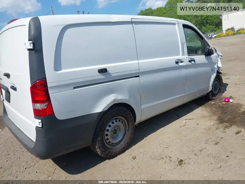 2022 Mercedes-Benz Metris VIN: W1YV0BEY7N4151140 Lot: 45075626