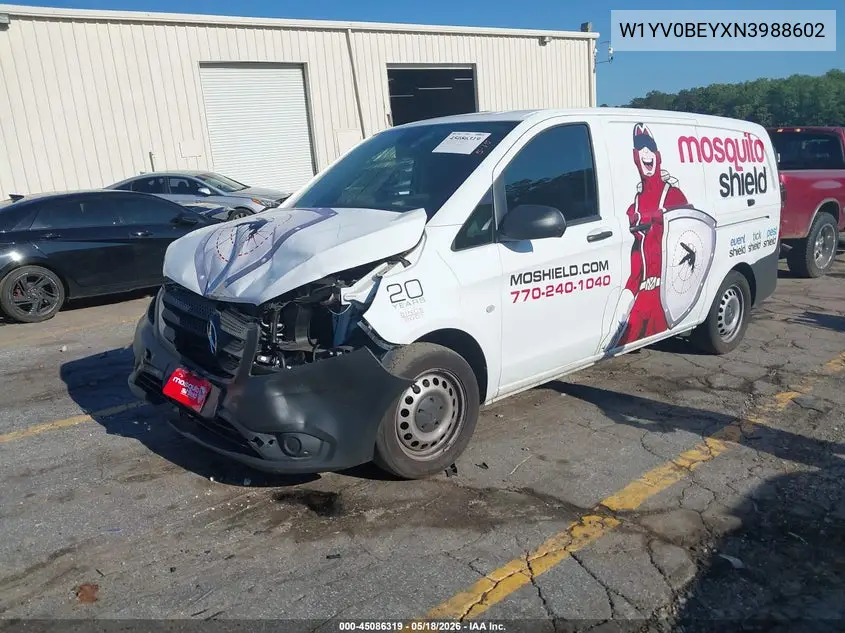 2022 Mercedes-Benz Metris VIN: W1YV0BEYXN3988602 Lot: 45086319