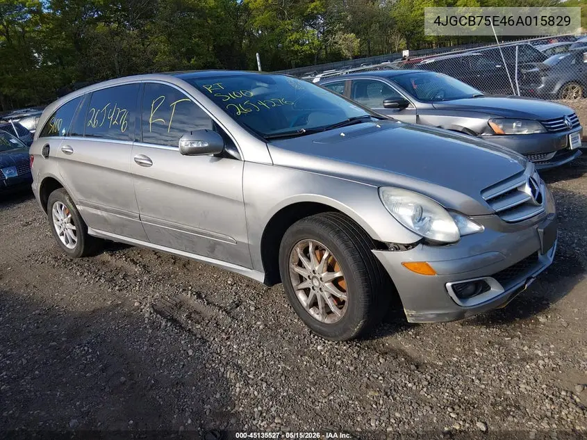 2006 Mercedes-Benz R 500 4Matic VIN: 4JGCB75E46A015829 Lot: 45135527