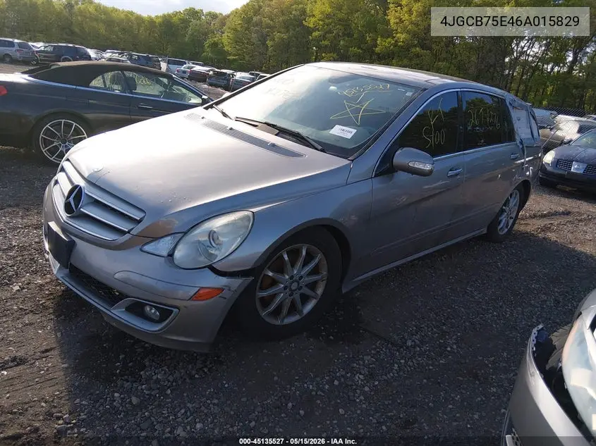 2006 Mercedes-Benz R 500 4Matic VIN: 4JGCB75E46A015829 Lot: 45135527