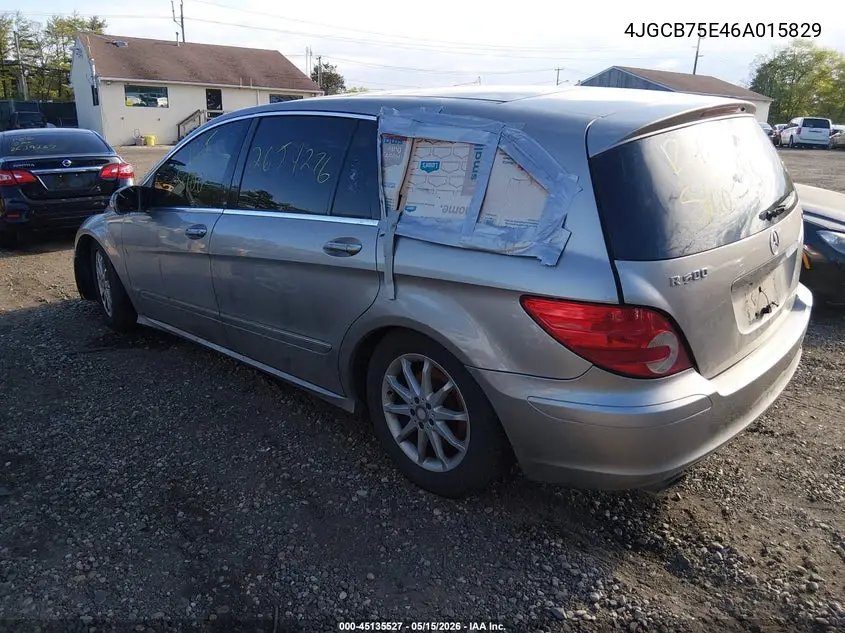 2006 Mercedes-Benz R 500 4Matic VIN: 4JGCB75E46A015829 Lot: 45135527