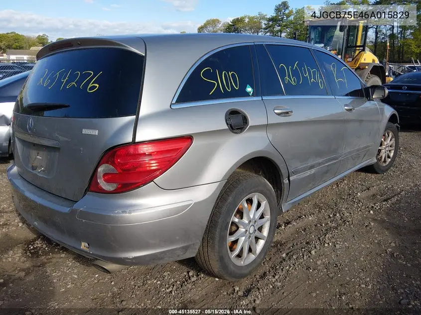 2006 Mercedes-Benz R 500 4Matic VIN: 4JGCB75E46A015829 Lot: 45135527