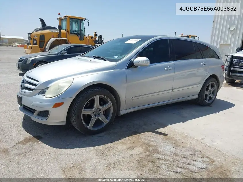 2006 Mercedes-Benz R 500 4Matic VIN: 4JGCB75E56A003852 Lot: 45147480