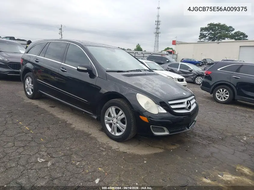 2006 Mercedes-Benz R 500 4Matic VIN: 4JGCB75E56A009375 Lot: 45392364
