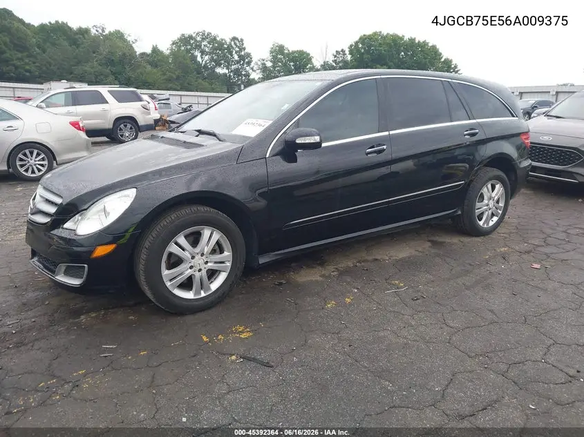 2006 Mercedes-Benz R 500 4Matic VIN: 4JGCB75E56A009375 Lot: 45392364