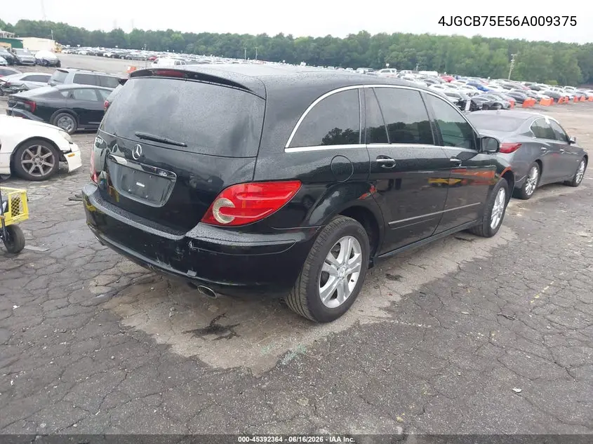 2006 Mercedes-Benz R 500 4Matic VIN: 4JGCB75E56A009375 Lot: 45392364