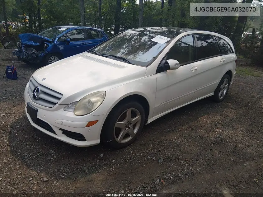 2006 Mercedes-Benz R 350 4Matic VIN: 4JGCB65E96A032670 Lot: 45631119