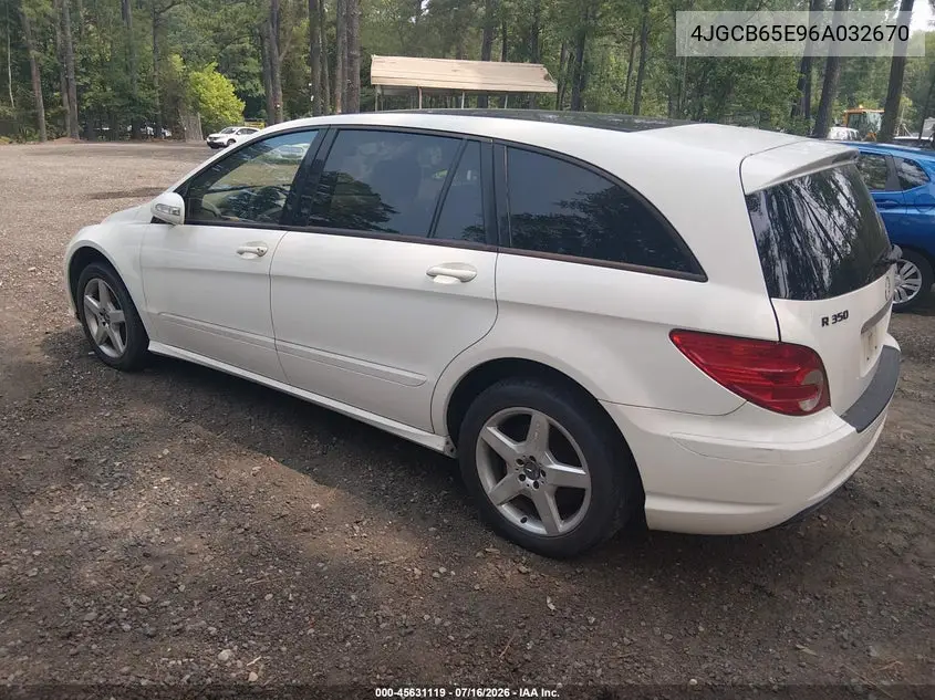 2006 Mercedes-Benz R 350 4Matic VIN: 4JGCB65E96A032670 Lot: 45631119