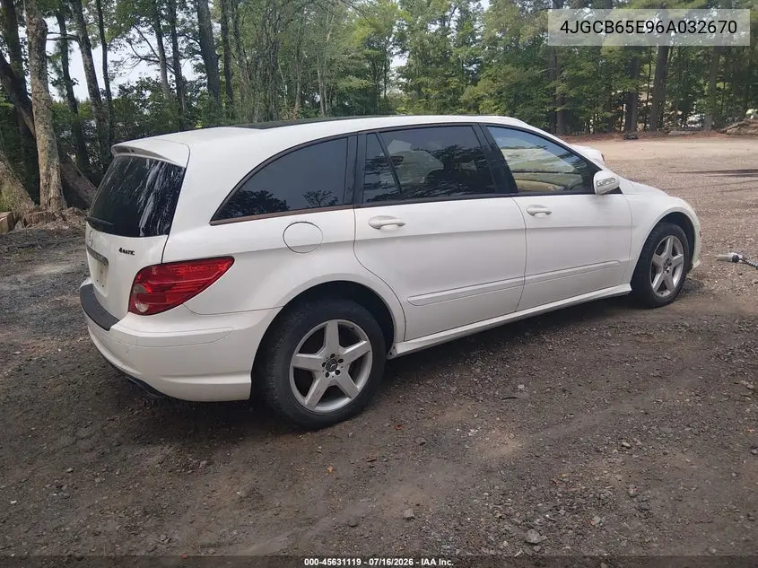 2006 Mercedes-Benz R 350 4Matic VIN: 4JGCB65E96A032670 Lot: 45631119