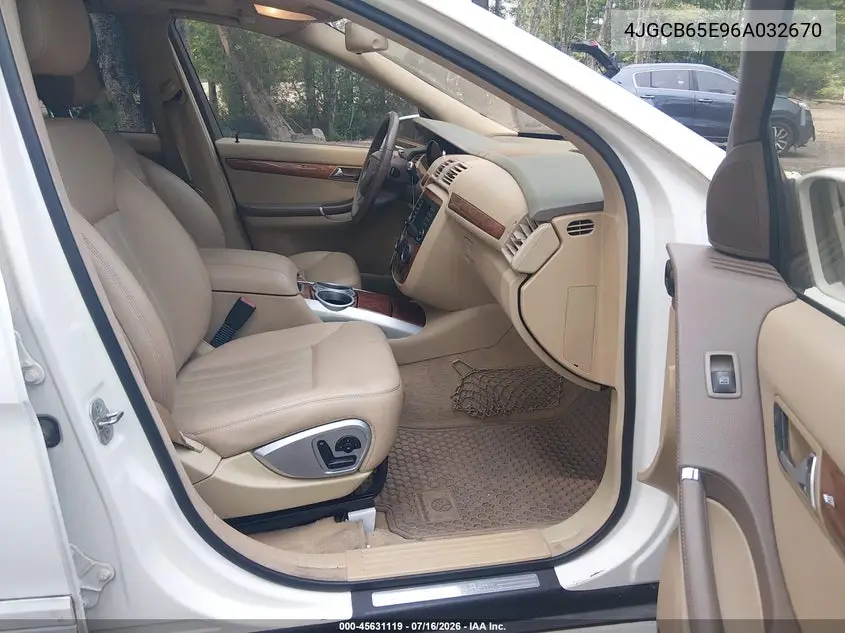 2006 Mercedes-Benz R 350 4Matic VIN: 4JGCB65E96A032670 Lot: 45631119