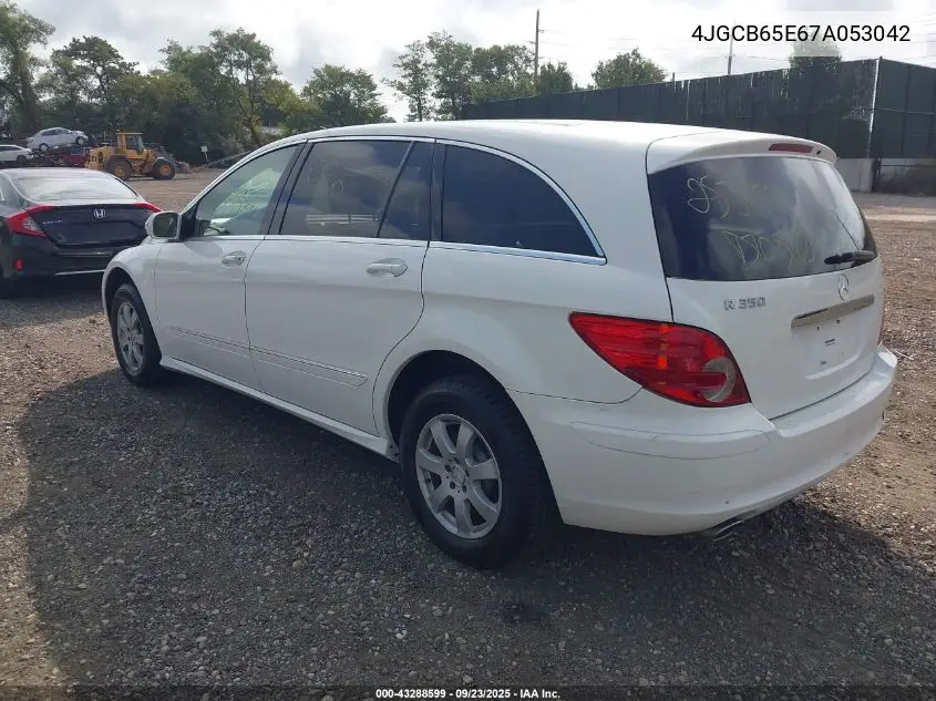 2007 Mercedes-Benz R 350 4Matic VIN: 4JGCB65E67A053042 Lot: 43288599