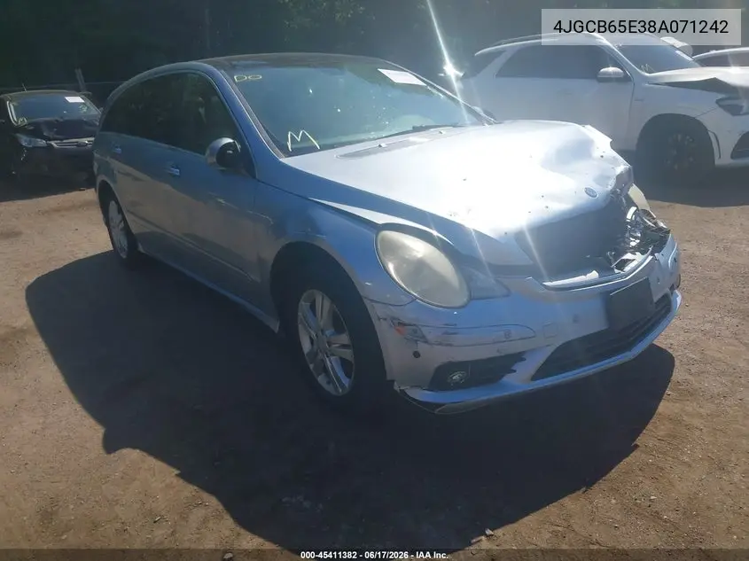 2008 Mercedes-Benz R-Class 3.5L VIN: 4JGCB65E38A071242 Lot: 45411382