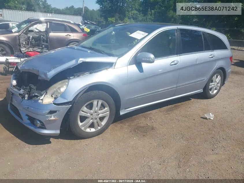 2008 Mercedes-Benz R-Class 3.5L VIN: 4JGCB65E38A071242 Lot: 45411382