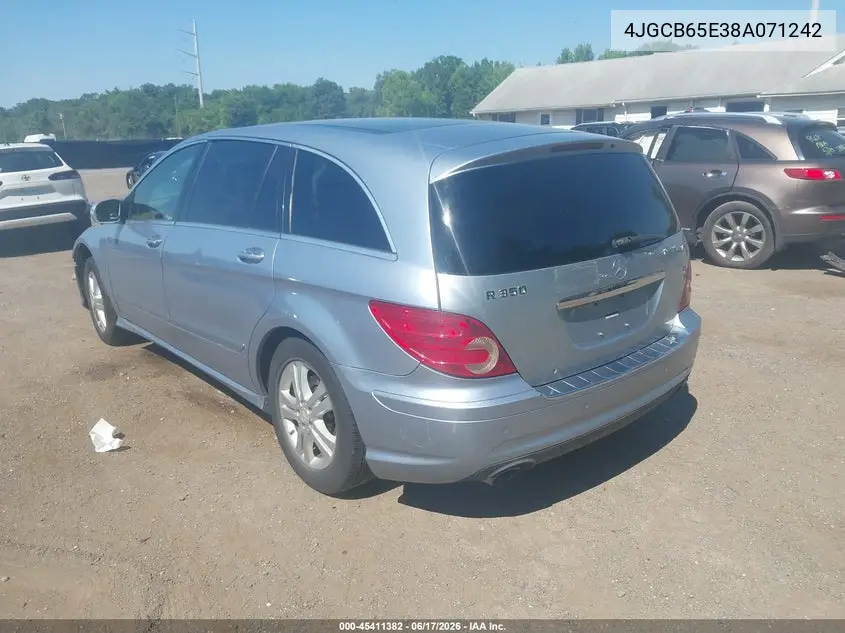 2008 Mercedes-Benz R-Class 3.5L VIN: 4JGCB65E38A071242 Lot: 45411382