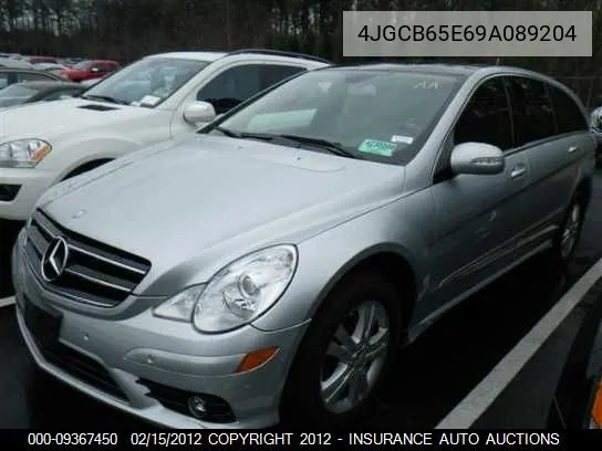 2009 Mercedes-Benz R350 R Class VIN: 4JGCB65E69A089204 Lot: 9367450