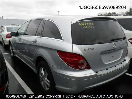 2009 Mercedes-Benz R350 R Class VIN: 4JGCB65E69A089204 Lot: 9367450